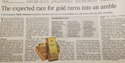 The Times: The expected race for gold turns into an amble